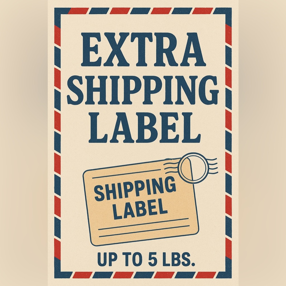 Extra Shipping Label - Up to 5 lbs.